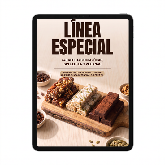 Línea Especial: Sin Azúcar, Sin Gluten y Vegana