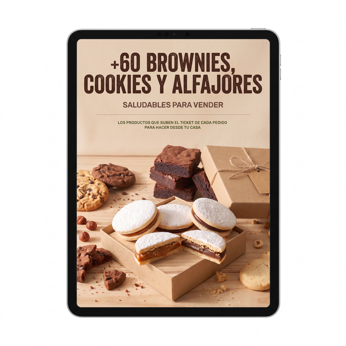 +60 Brownies, Cookies y Alfajores Saludables para Vender